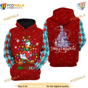 Donald Duck Christmas Disney 3D All Over Printed Hoodie