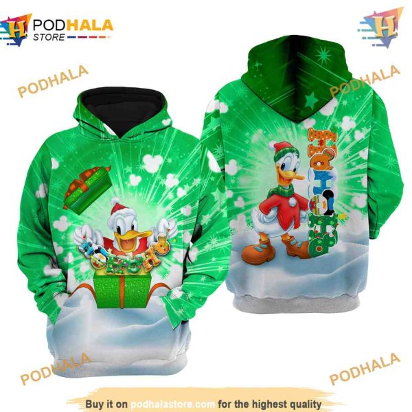 Donald Duck Christmas Disney Graphic Outfits 3D Hoodie