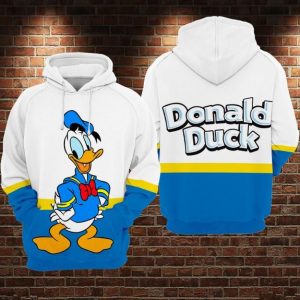 Donald Duck Movie Disney Over Print 3D Hoodie Sweatshirt