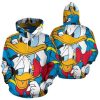 Donald Duck Movies Disney 3 Over Print 3D Hoodie Sweatshirt