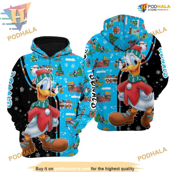 Donald’s Holiday Cheer Christmas 3D Hoodie