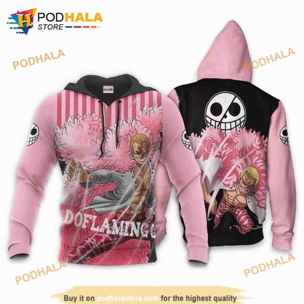 Donquixote Doflamingo One Piece Anime Manga 3D Hoodie Sweatshirt