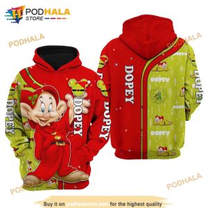 Dopey Christmas Disney AOP Unisex Hoodie