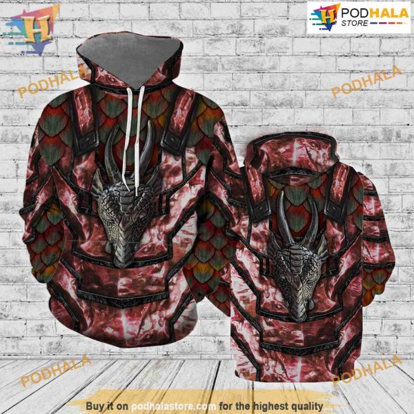 Dragon Armour All Over Printed 3D Hoodie Sweatshirt