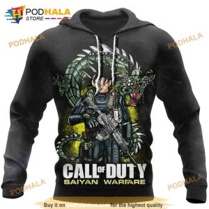 Dragon Ball Call Of Duty Saiyan Warfare Anime 3D Hoodie Sweatshirt