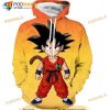 Dragon Ball Kid Goku Over Print Anime 3D Hoodie Sweatshirt