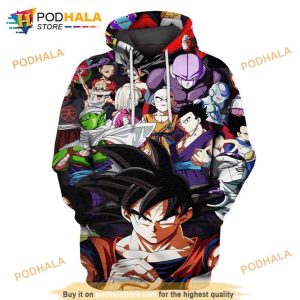 Dragon Ball Super Over Print Anime 3D Hoodie Sweatshirt