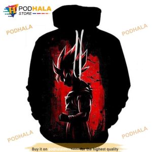 Dragon Ball Z Goku Over Print Anime 3D Hoodie Sweatshirt