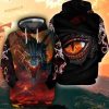 Dragon Fire Art Graphic All Over Print 3D Hoodie Sweatshirt