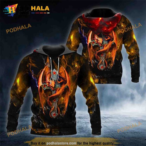 Dragon Skull 3D Hoodie Sweatshirt For Men