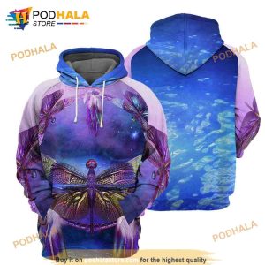 Dragonflies Galaxy Sky Funny All Over Print 3D Hoodie Sweatshirt