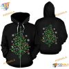 Dragonfly Light Pine Tree Christmas Black Unisex 3D Hoodie Sweatshirt