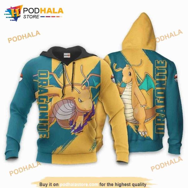 Dragonite Manga Pokemon Anime 3D Hoodie Sweatshirt