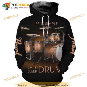 Drums Aop All Over Printed Unisex 3D Hoodie Sweatshirt