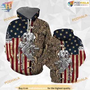 Duck Hunting Flag All Over Printed 3D Hoodie Sweatshirt