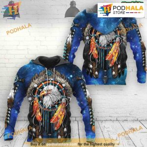 Eagle Native American All Over Printed 3D Hoodie Sweatshirt