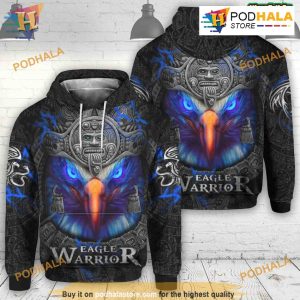 Eagle Warior Aztec All Over Printed 3D Hoodie Sweatshirt