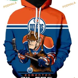 Edmonton Oilers Ultra-Cool Long Sleeve 3D Hoodie