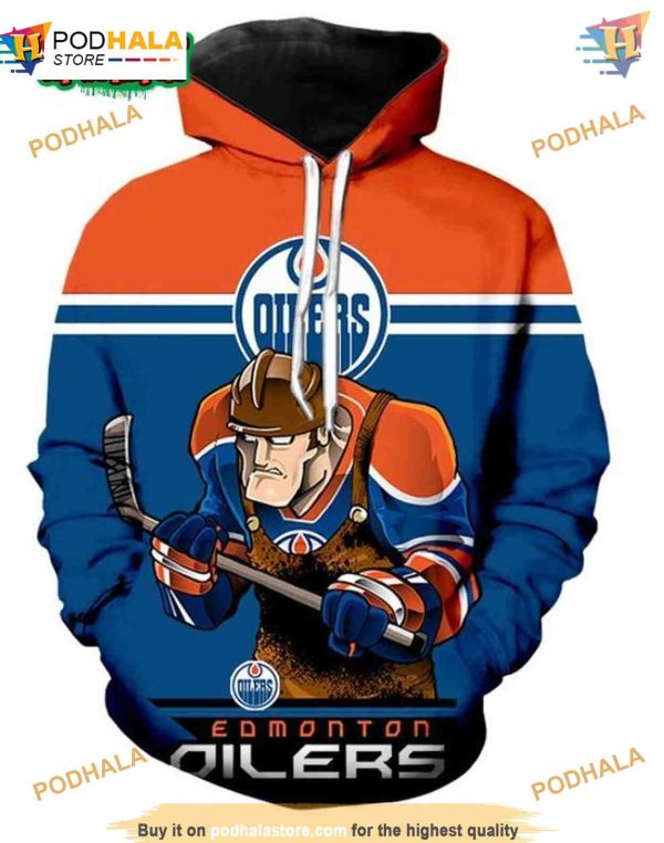 Edmonton Oilers Ultra-Cool Long Sleeve 3D Hoodie