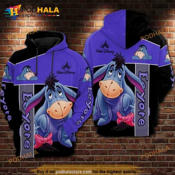 Eeyore Disney Winnie The Pooh Disney All Over Print 3D Hoodie