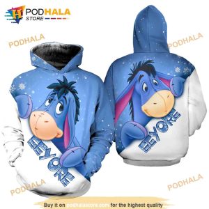 Eeyore Donkey Christmas Disney AOP Unisex Hoodie