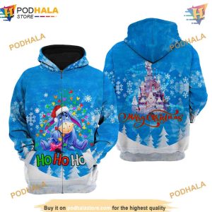 Eeyore Donkey Christmas Disney Cartoon Graphic Outfits 3D Hoodie