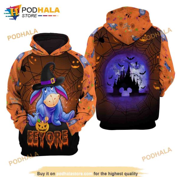 Eeyore Donkey Halloween Disney AOP Unisex 3D Hoodie