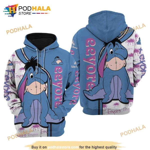 Eeyore Winnie The Pooh Disney Unisex Cartoon Graphic 3D Hoodie