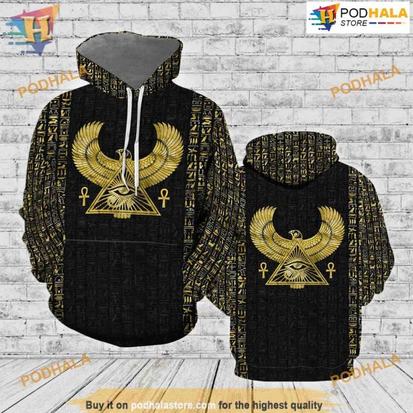 Egyptian Eye of Horus All Over Printed 3D Hoodie Sweatshirt