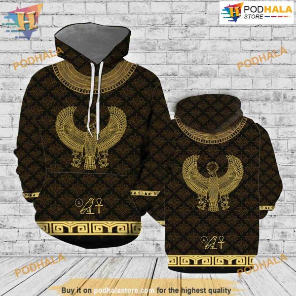 Egyptian Horus God All Over Printed 3D Hoodie Sweatshirt