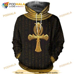 Egyptian Symbol Gold Aop Unisex 3D Hoodie Sweatshirt