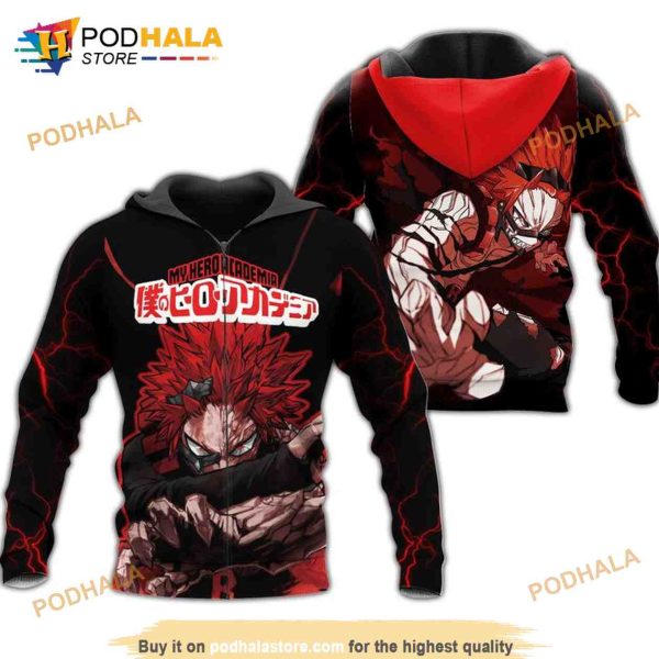 Eijiro Kirishima My Hero Academia Anime Manga 3D Hoodie