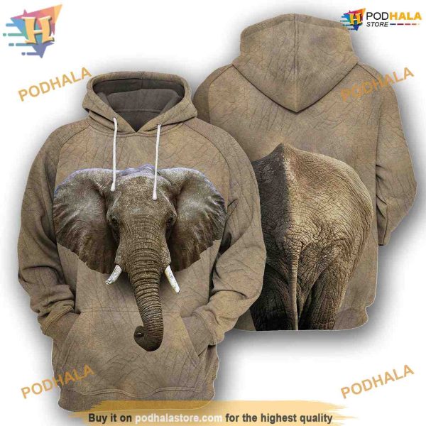 Elephant Animal Full All Over Printed Funny Costume 3D Hoodie Sweatshirt