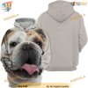 English Bulldog Dog Full Printing 3D Hoodie Sweatshirt