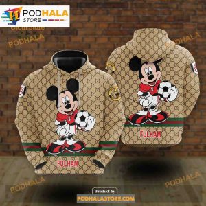 FULHAM x Gucci Mickey Trending Style Sweatshirt 3D Hoodie LIMITED EDITION