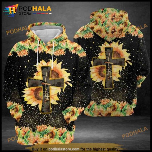 Faith Sunflower 3D Hoodie Sweatshirt