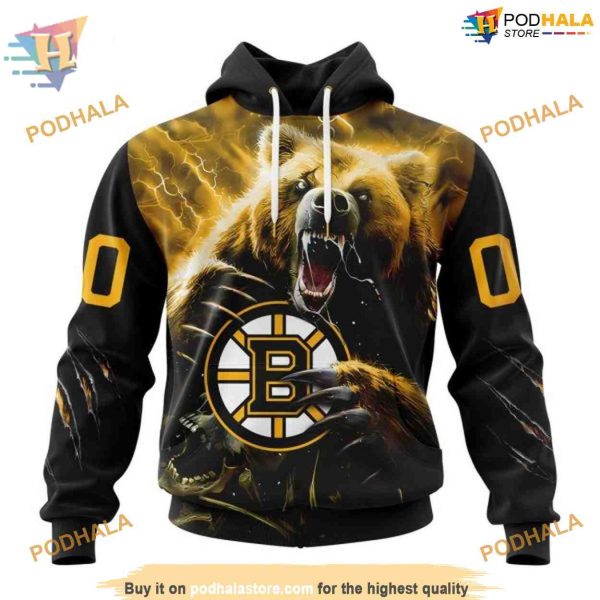 Fear The Bear Special Design NHL Boston Bruins Hoodie 3D