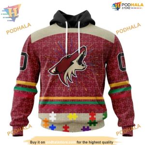 Fearless Against Autism NHL Arizona Coyotes Hoodie 3D