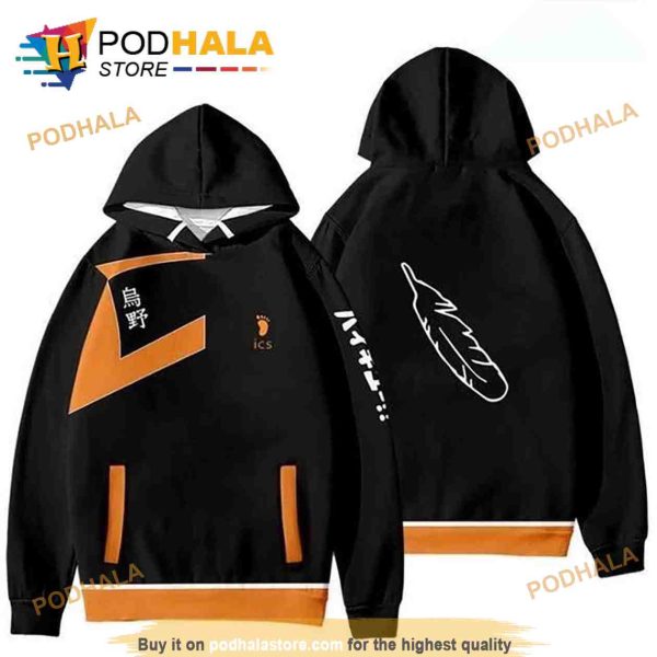 Feather Haikyuu Haikyu!! Anime Hd 3D Aop Hoodie