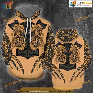 Fennir Viking All Over Printed 3D Hoodie Sweatshirt