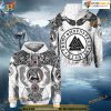 Fenrir Wolf White All Over Printed 3D Hoodie Sweatshirt