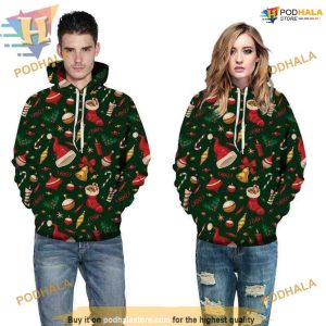 Festive Gifts 3D Print Christmas Hoodie