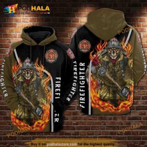 Fire Fighter Men Of Fire Over Print 3D Hoodie For Firefighter Dad Grandpa