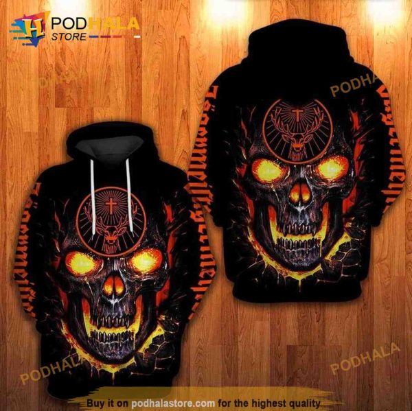 Fire Skull Lovers 3D Hoodie Sweatshirt