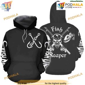 Fishing Reaper All Over Printed 3D Hoodie Sweatshirt