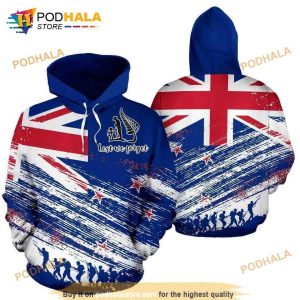 Flag New Zealand Lest We Forget All Over Printed 3D Hoodie