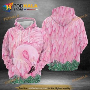 Flamingo Cute Full Printing 3D Hoodie Sweatshirt