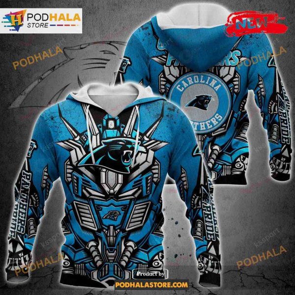 Football Carolina Panthers New Transformer 2023 NFL Hoodie 3D