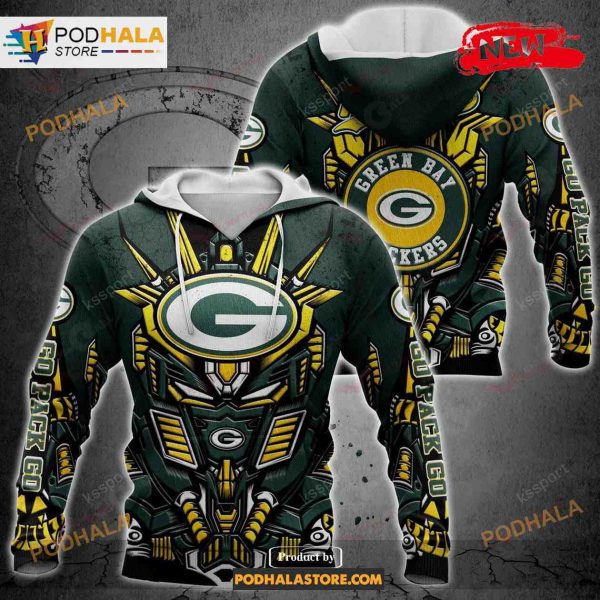 Football Green Bay Packers New Transformer 2023 NFL Hoodie 3D