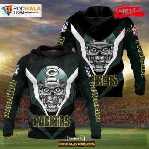 Football Green Bay Packers Special Skull Style NFL Hoodie 3D